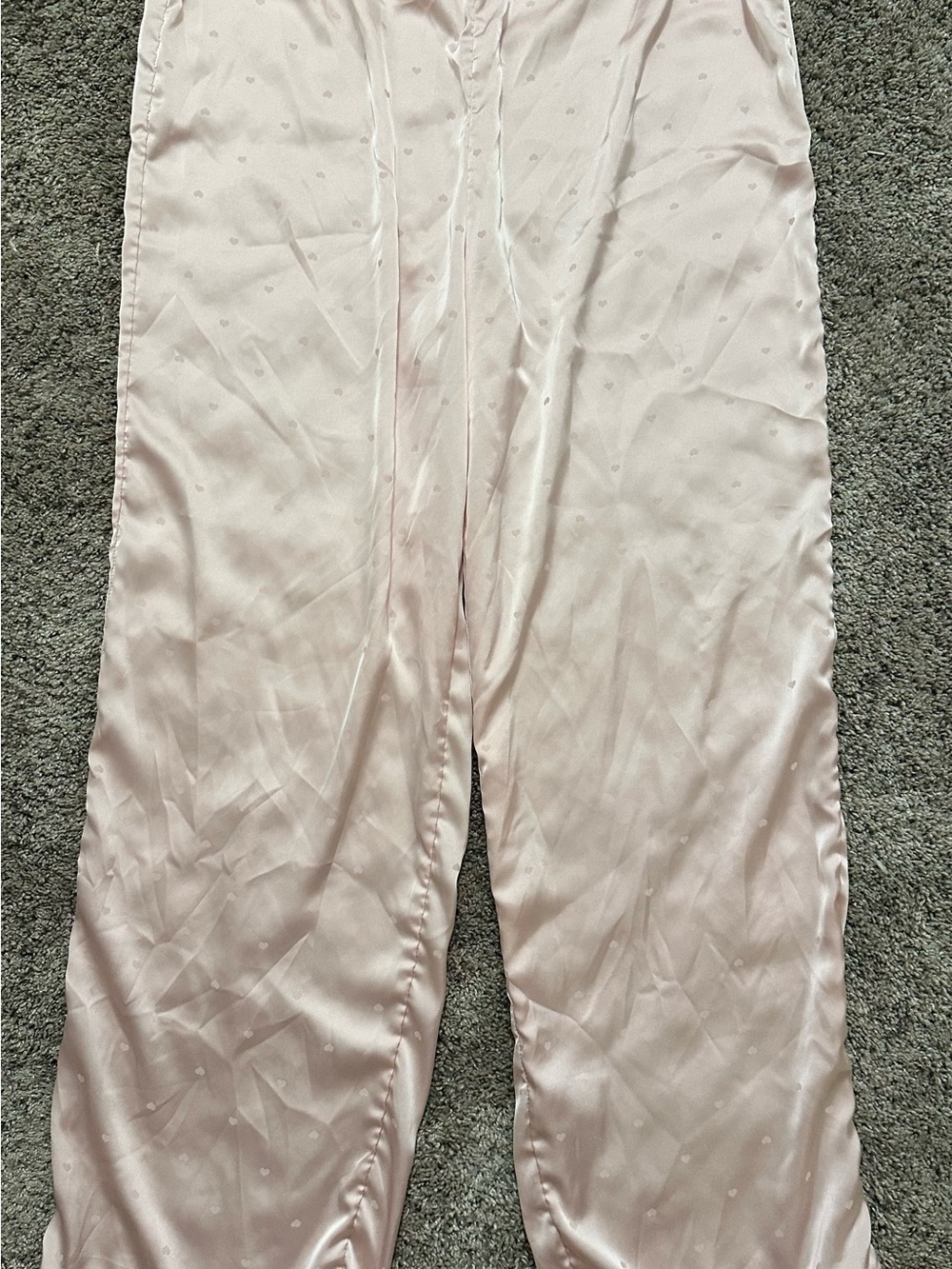 #218 cupcakes & cashmere Pale Pink Satin Wide-Leg Pants